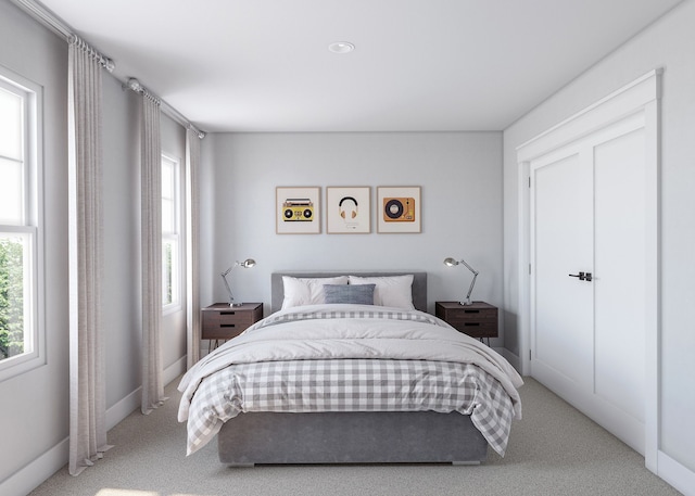 view of carpeted bedroom