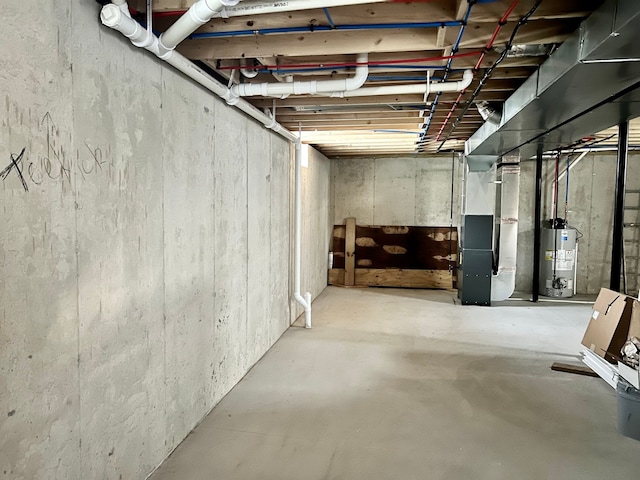 3075 Waukegan St, Auburn Hills, MI 48326 - unfinished basement with water heater and heating unit