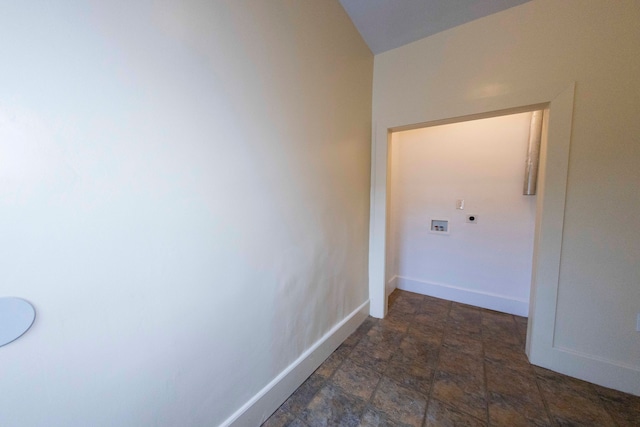 clothes washing area featuring washer hookup and electric dryer hookup