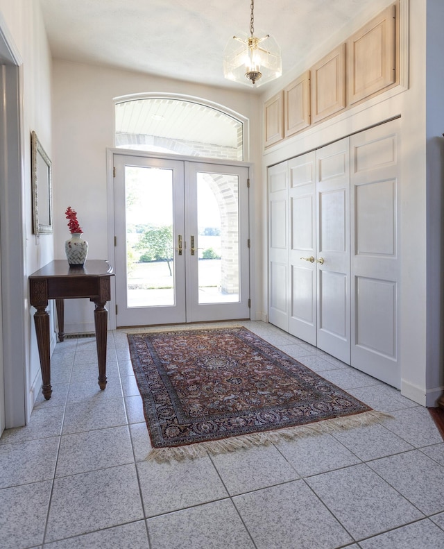 entryway with french doors