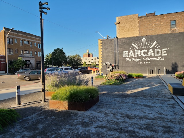 view of community sign