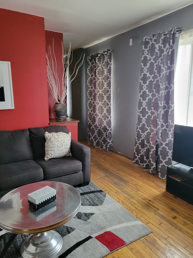 living room featuring hardwood / wood-style floors