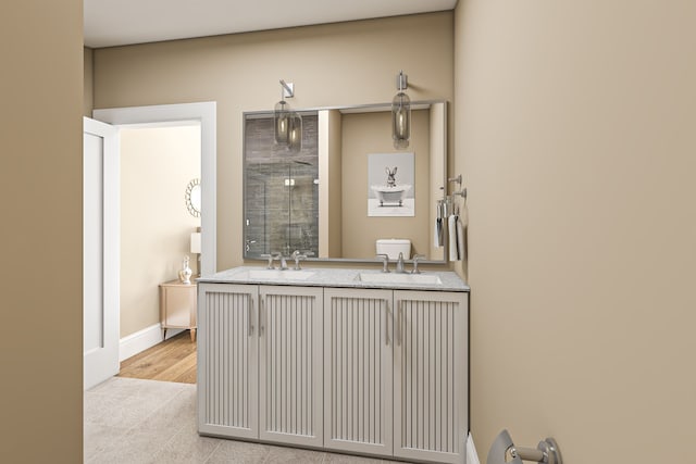 1111 Angara Dr Unit 1, Rochester Hills, MI 48309 - bar area featuring a sink, light tile patterned floors, and baseboards