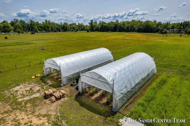 exterior space with a rural view