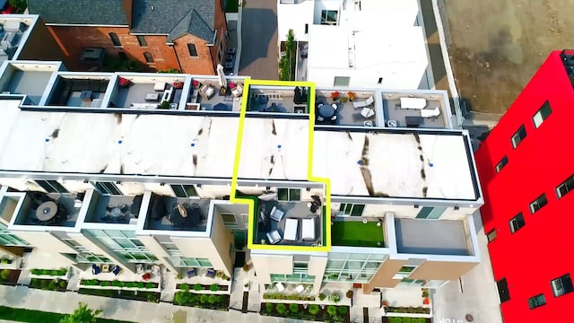 2813 Brush St Unit 99, Detroit, MI 48201 - aerial view of residential area featuring property parcel outlined