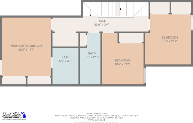 2813 Brush St Unit 99, Detroit, MI 48201 - home floor plan