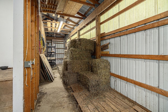 interior space with lofted ceiling