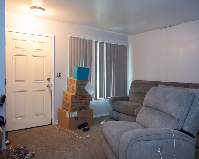 view of carpeted living room