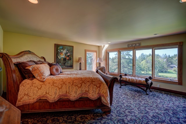 view of carpeted bedroom