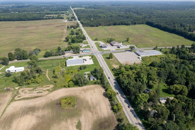 drone / aerial view with a rural view