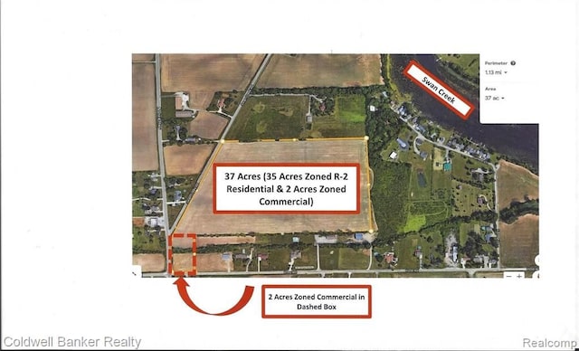 00000 Swan Creek Rd, Newport MI, 48166 land for sale