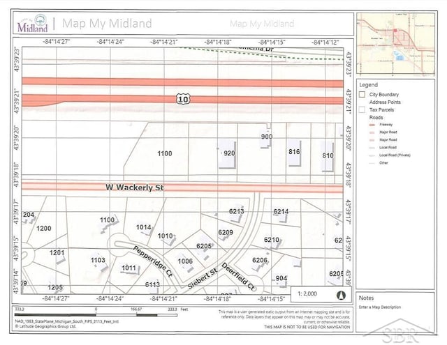 1100 W Wackerly St, Midland MI, 48640 land for sale