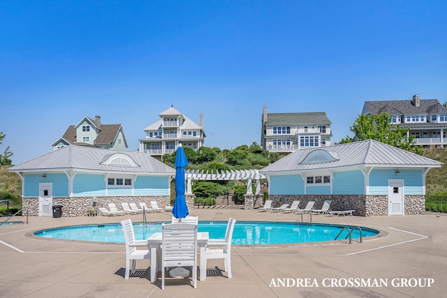 view of pool with a patio