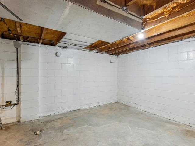 view of basement