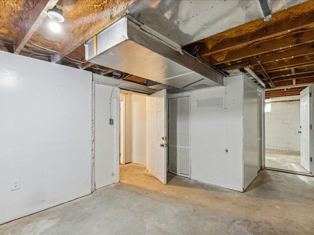 view of basement