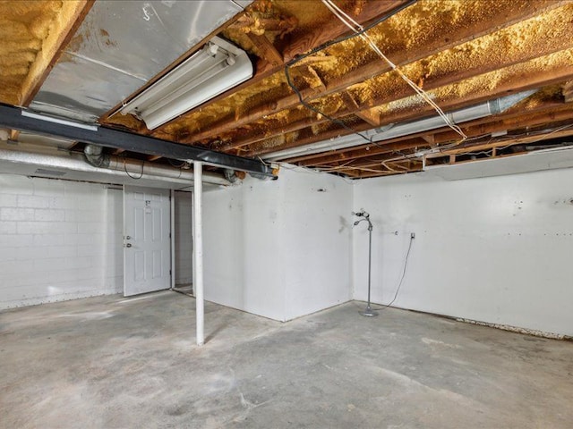 view of basement