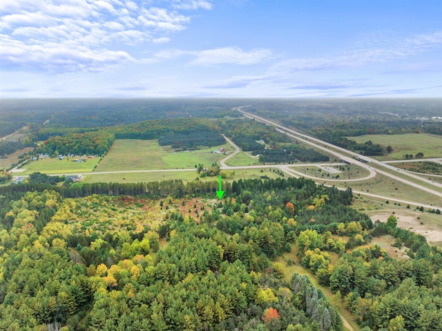 bird's eye view featuring a rural view