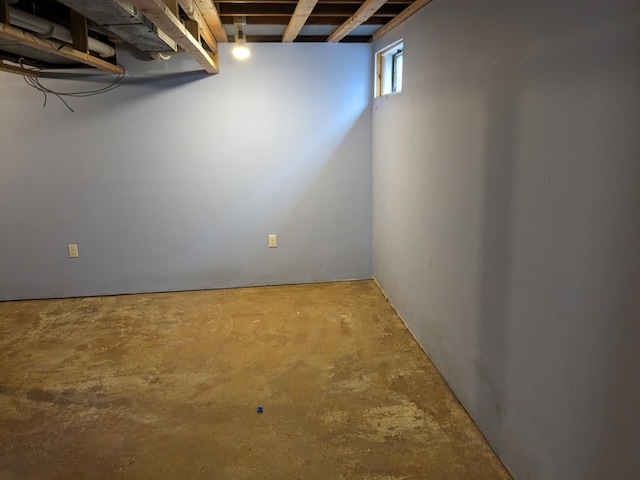 view of basement