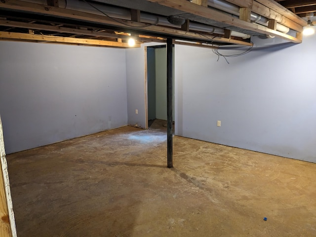 view of basement