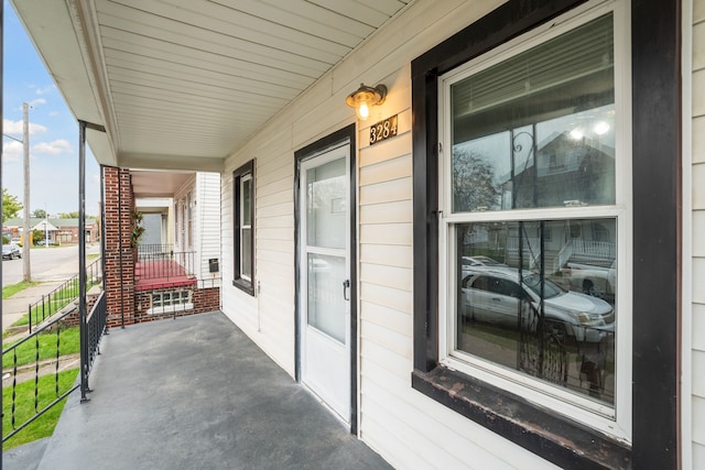 exterior space with a porch