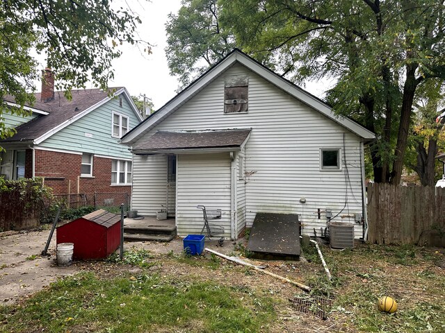 3950 Cadieux Rd, Detroit, MI 48224 - back of property featuring central air condition unit