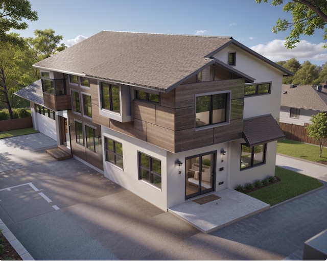 view of front facade with a garage