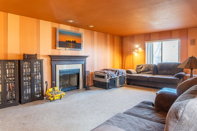 view of carpeted living room