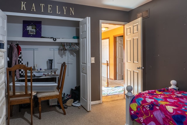 view of carpeted bedroom