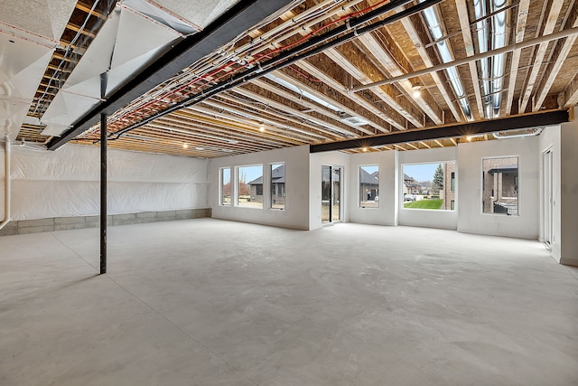 basement featuring a wealth of natural light