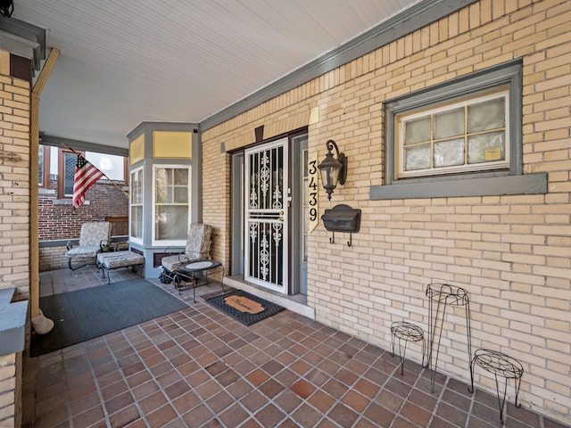 view of patio featuring covered porch