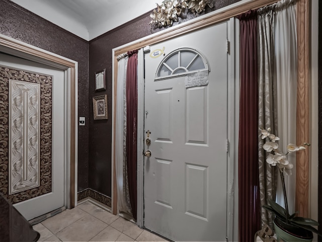 view of tiled foyer