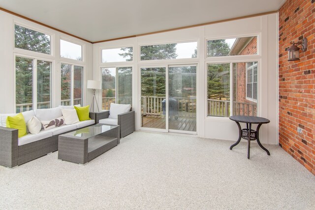 view of sunroom / solarium