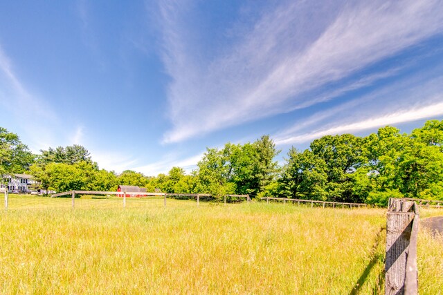 view of yard featuring a rural view