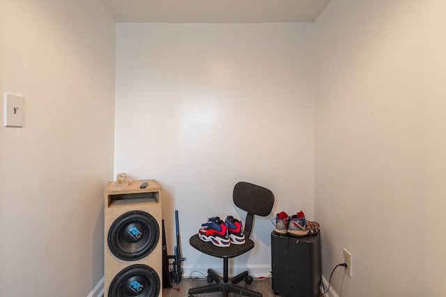 7434 Dyke Rd, Clay, MI 48001 - miscellaneous room featuring baseboards and wood finished floors