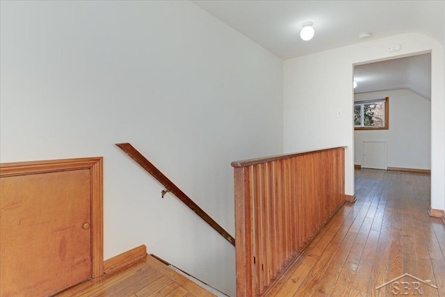 interior space with hardwood / wood-style flooring