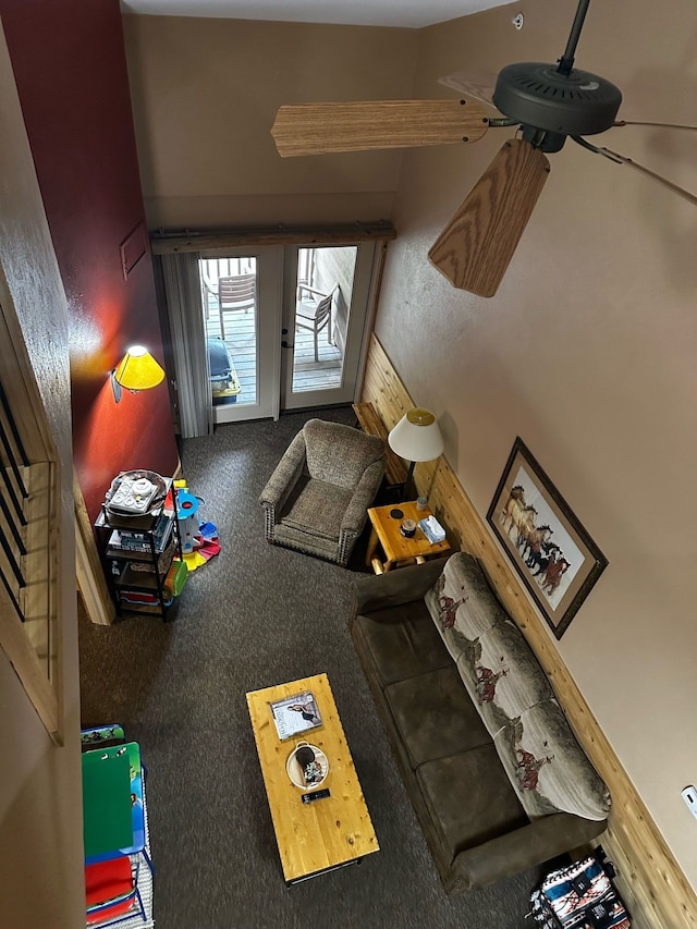 recreation room with french doors