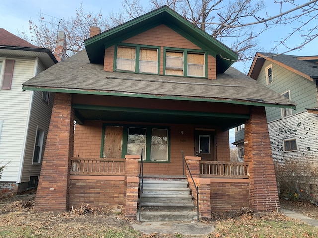 view of front of home featuring a porch