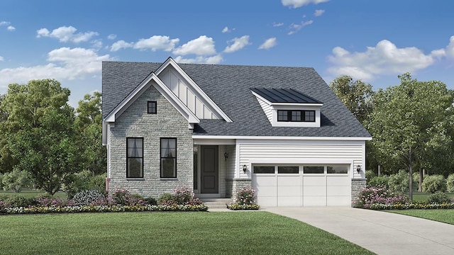 view of front of property with a front yard