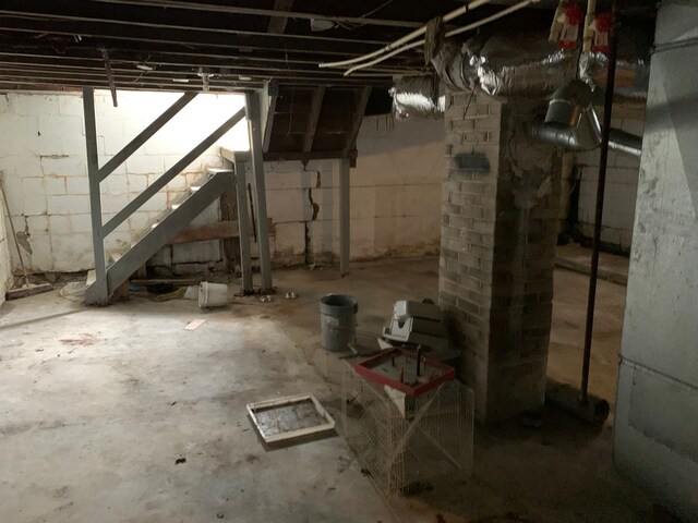 view of basement