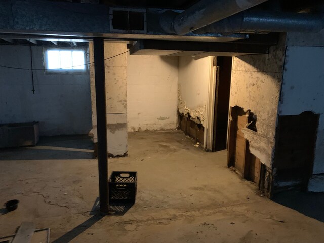 view of basement