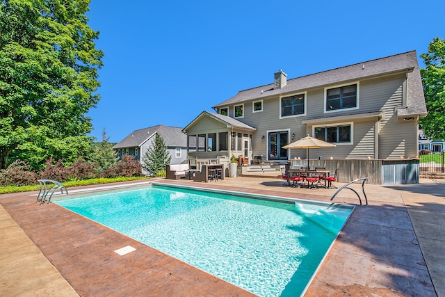 view of pool with a patio