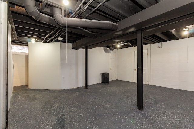 view of basement