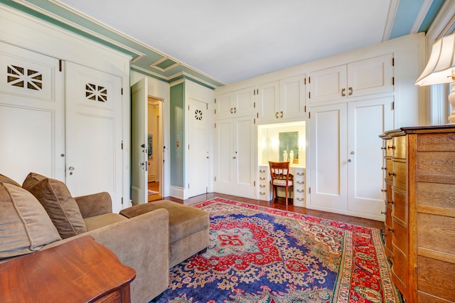 living room featuring wood-type flooring