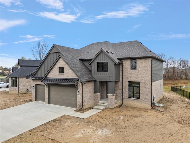 view of front of house featuring a garage