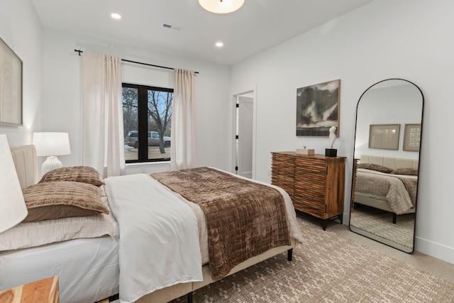 view of carpeted bedroom