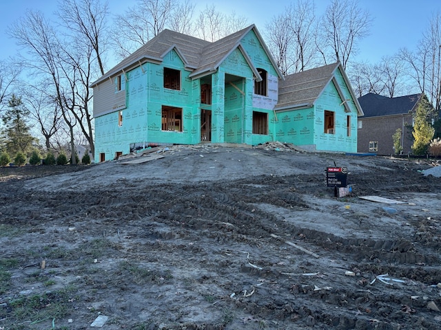 view of unfinished property