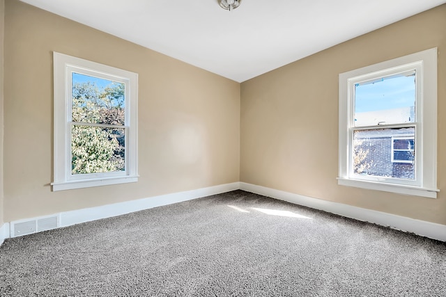 view of carpeted empty room