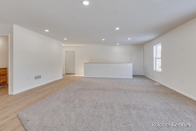 living room featuring light hardwood / wood-style flooring