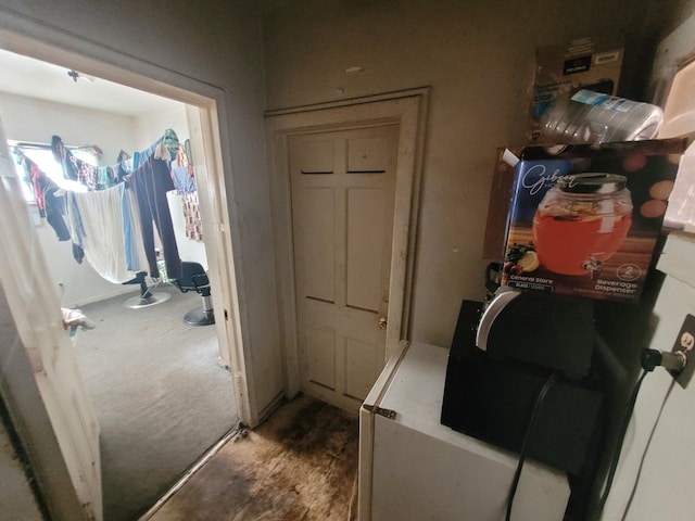 washroom with wood-type flooring