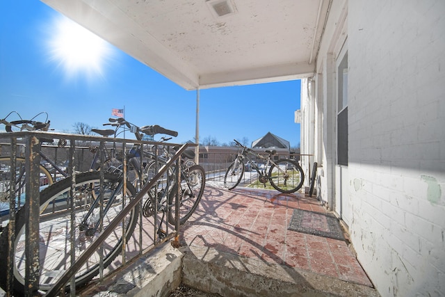 view of patio with a balcony